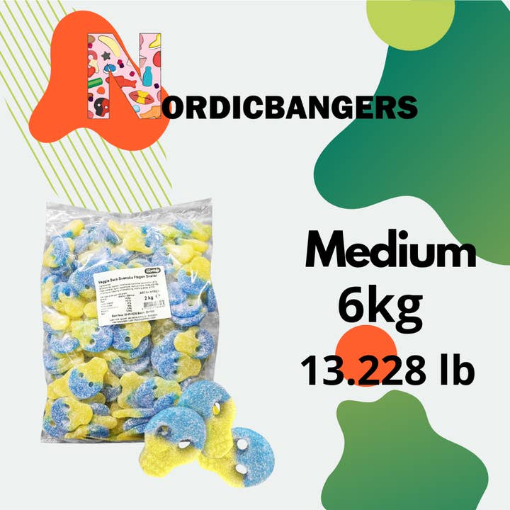 Nordicbangers - Swedish Candy - Wholesale Gummy - Swedish sour skull - 2kg / 4.409 lbs