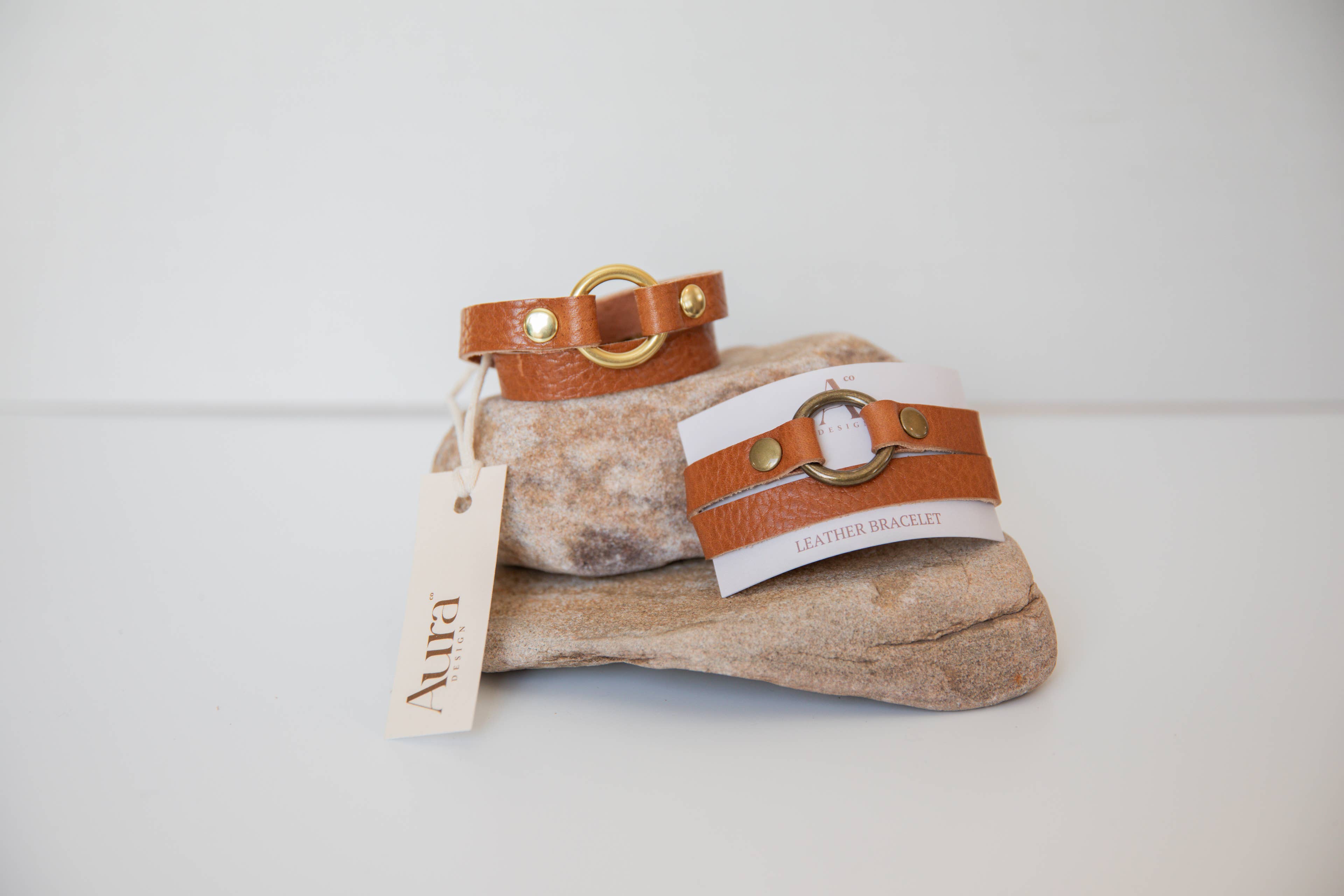 Aura Design Co. - Wholesale Bangle Bracelet - Leather Bracelet - O-Ring Wrap4