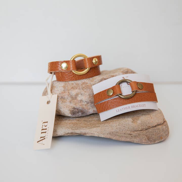 Aura Design Co. - Wholesale Bangle Bracelet - Leather Bracelet - O-Ring Wrap4