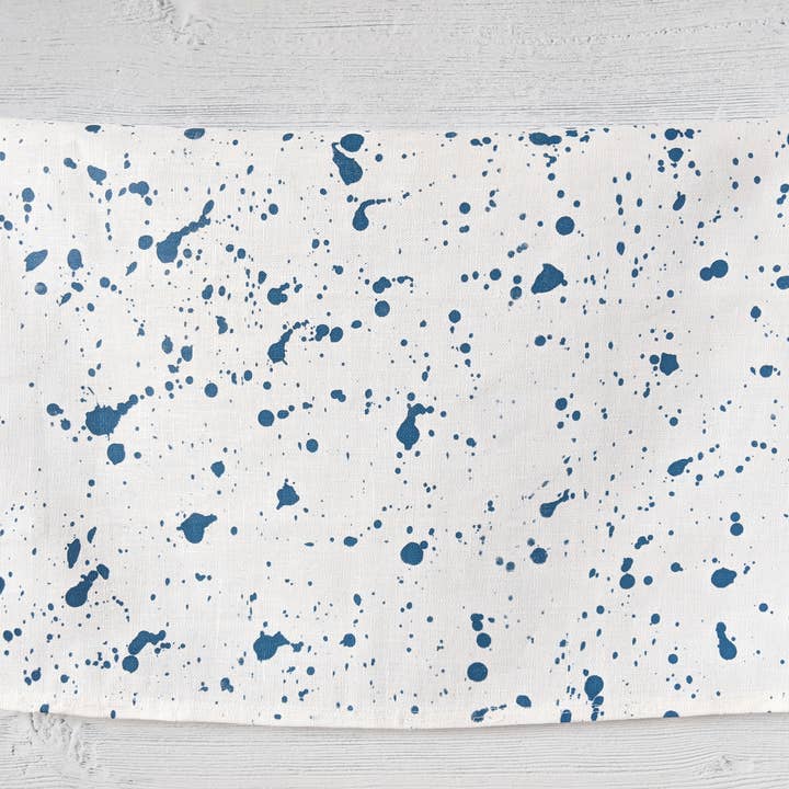 Splatter Napkin with Indigo Ink for wholesale by Ruby Red Skipper