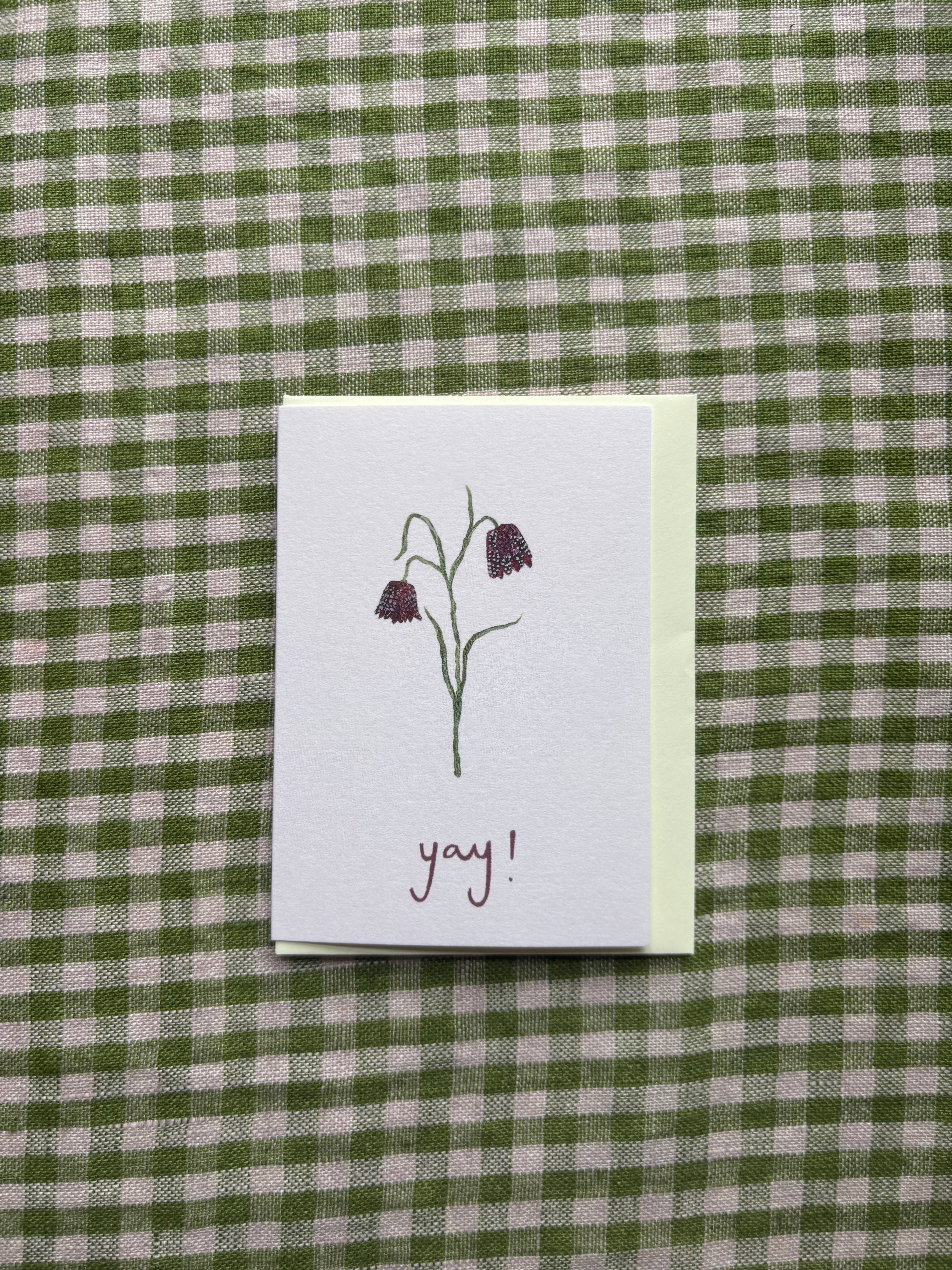 Harriet Watson – wholesale Everyday greeting card – Yay! mini card 0