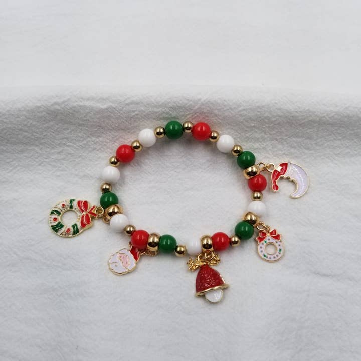 Kerstmis Multi Bedel Kralen Stretch Armband voor wholesale door ENA Jewelry