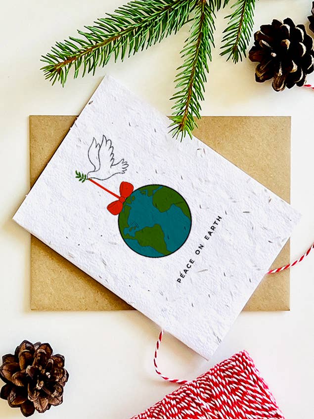 Plantable Greeting Card - Peace on Earth for wholesale by Latitude 50 Living