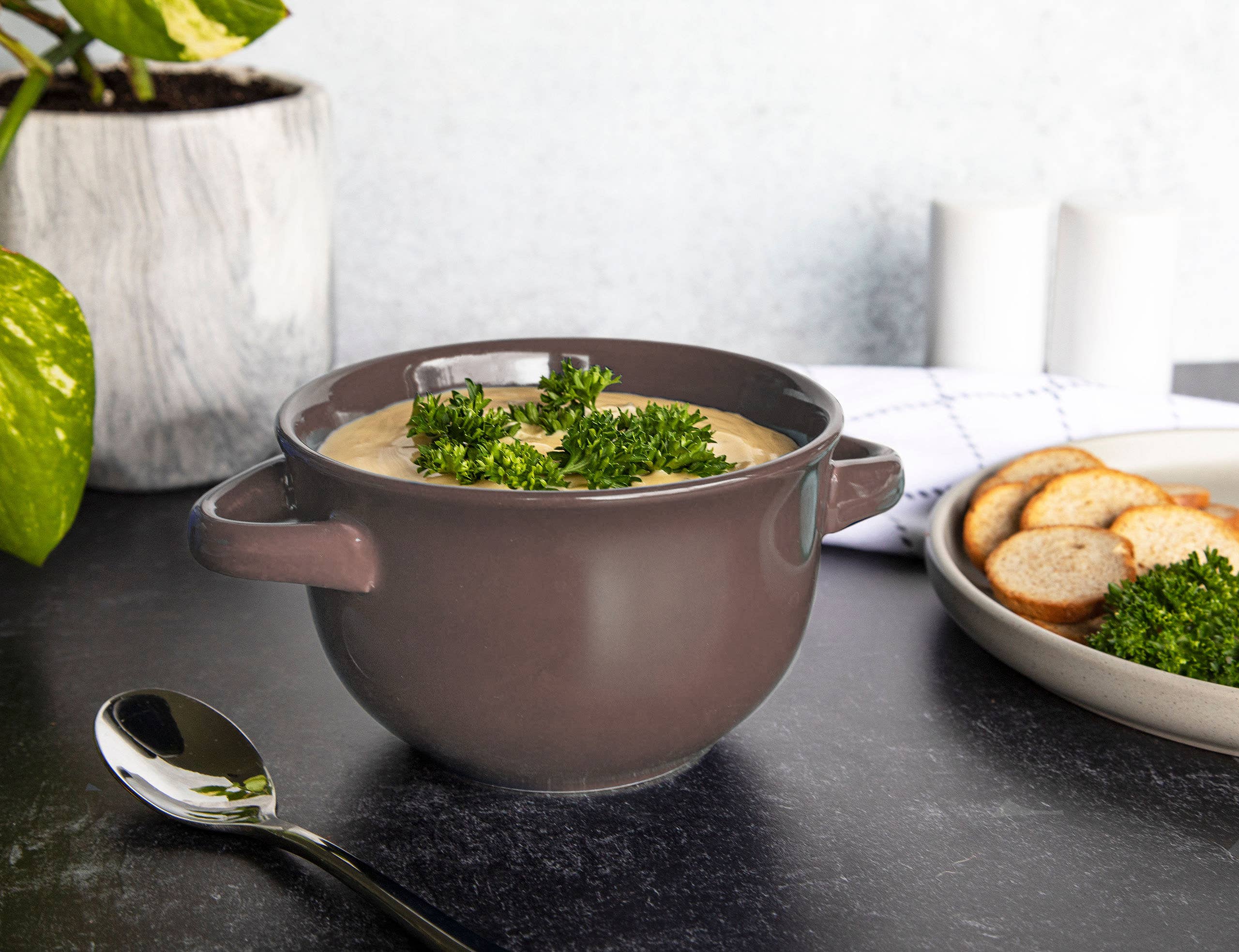 Kook - Wholesale Serve Bowl - Kook Ceramic Soup Crocks, 18 oz, Set of 414