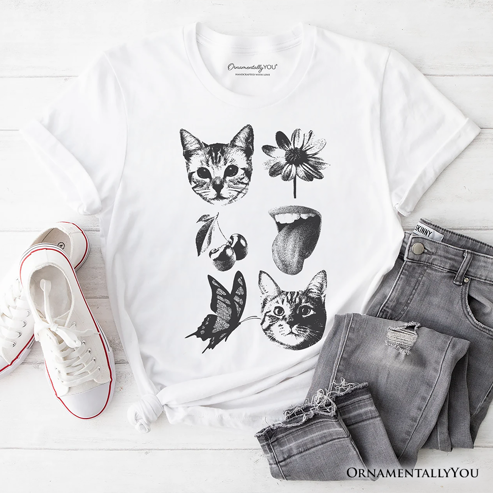 White Dangerous Elements Grunge Tattoo Style T-Shirt, Photocopy for wholesale on Faire0