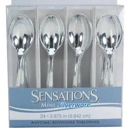 Mini Silver Skedar 24ct för wholesale av Party Expo, LLC