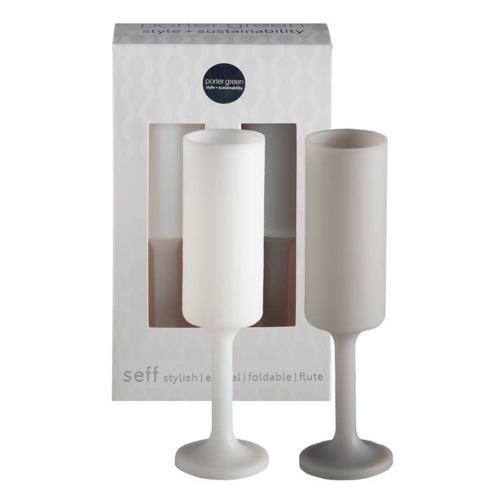 Holiday Frost| Seff|Silicone Unbreakable Champagne Flute for wholesale by porter green | style + sustainability