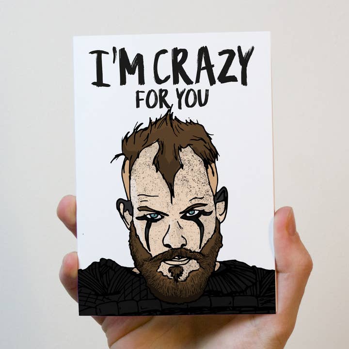 Vikings Floki Valentine's Card for wholesale by Freckle and Specs