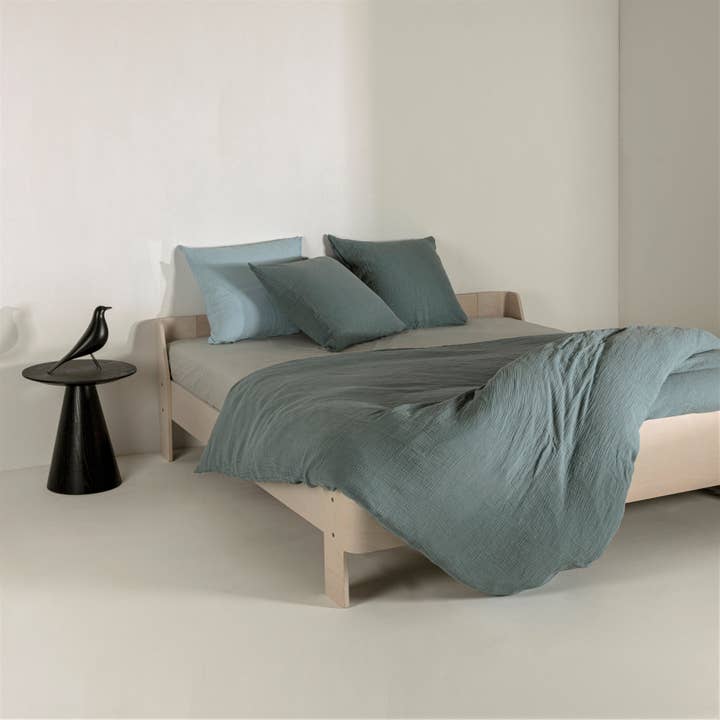 Casilin - Wholesale Duvet Cover - Crinkly Duvet Cover set - Cotton Muslin - Petrol Blue