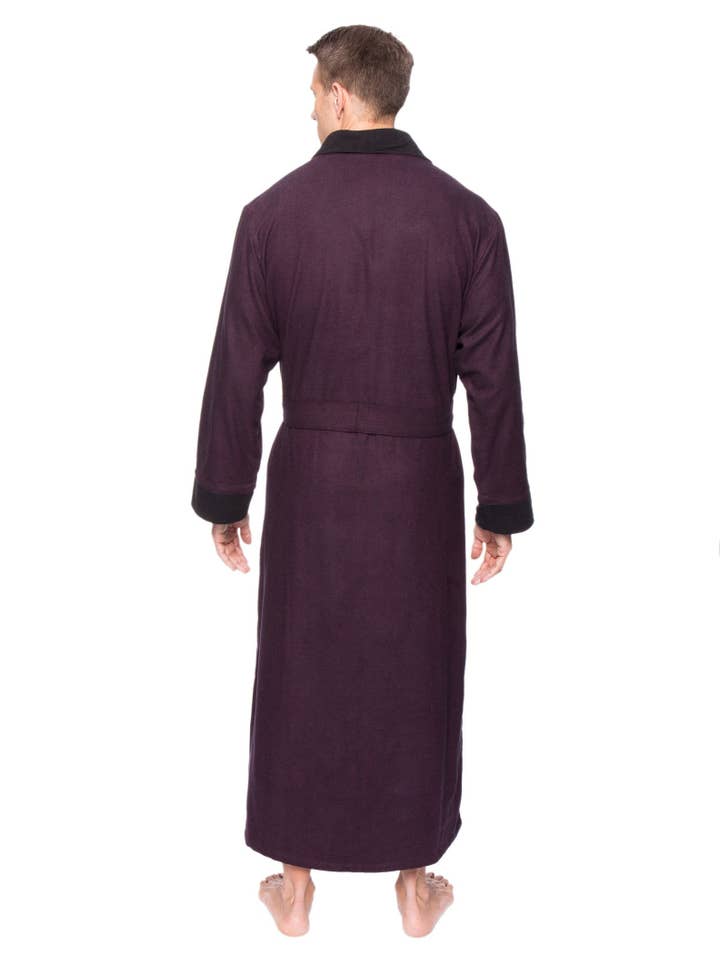 Noble Mount - Wholesale Robe – Men's - Men's Premium 100% Cotton Flannel Fleece Lined Robe20