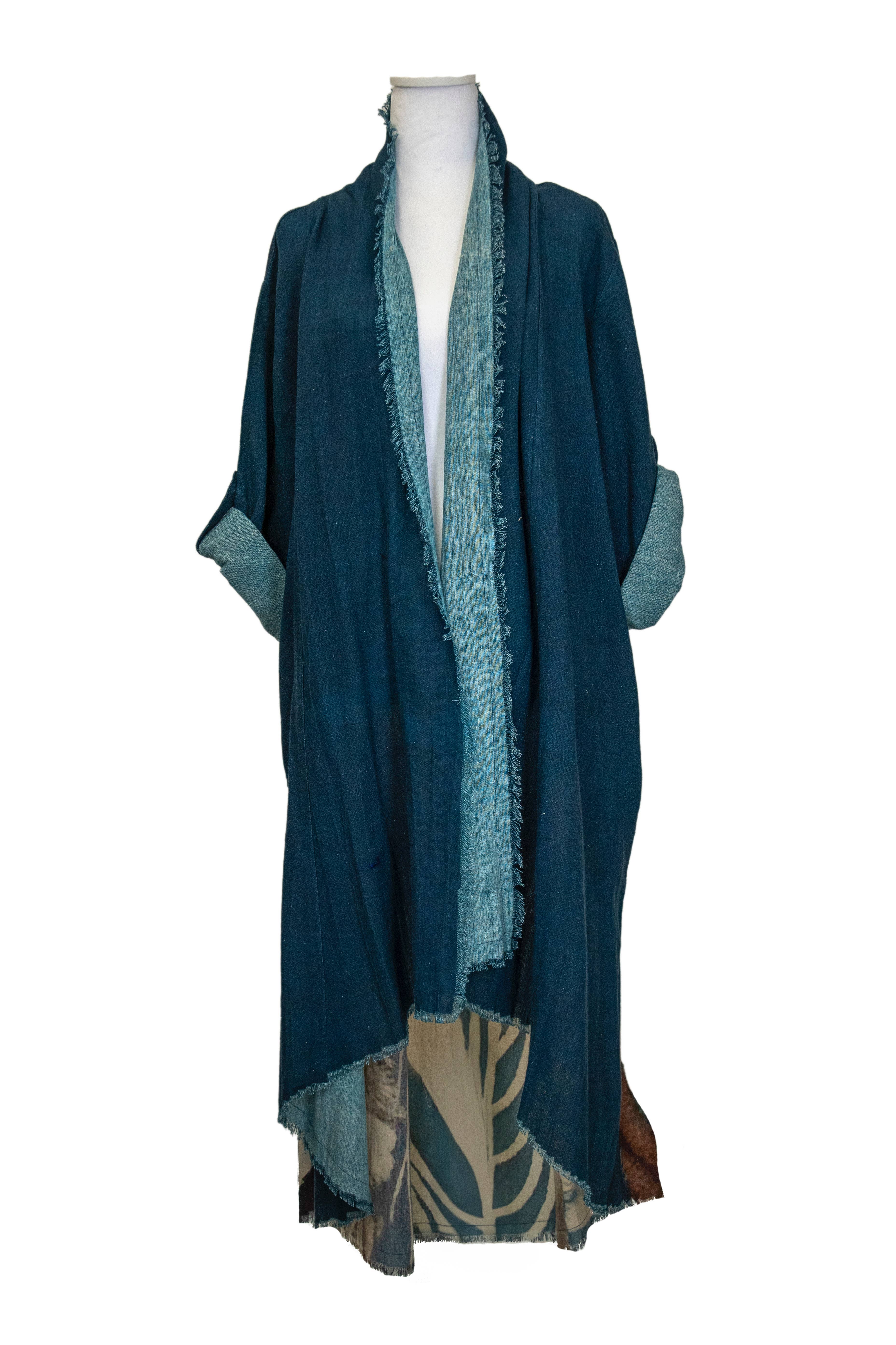 LeParisPetit by I Love Linen – Großhandel Kimono – Damen – Duster mit Chief Joseph in Denimblau oder Dunkelgrau1