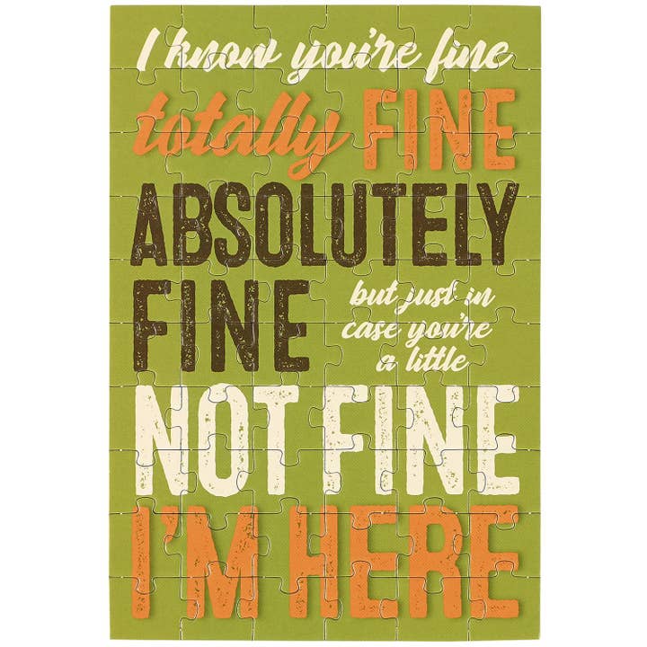 Questionables - Wholesale Everyday Greeting Card - You're Fine Puzzle Card1