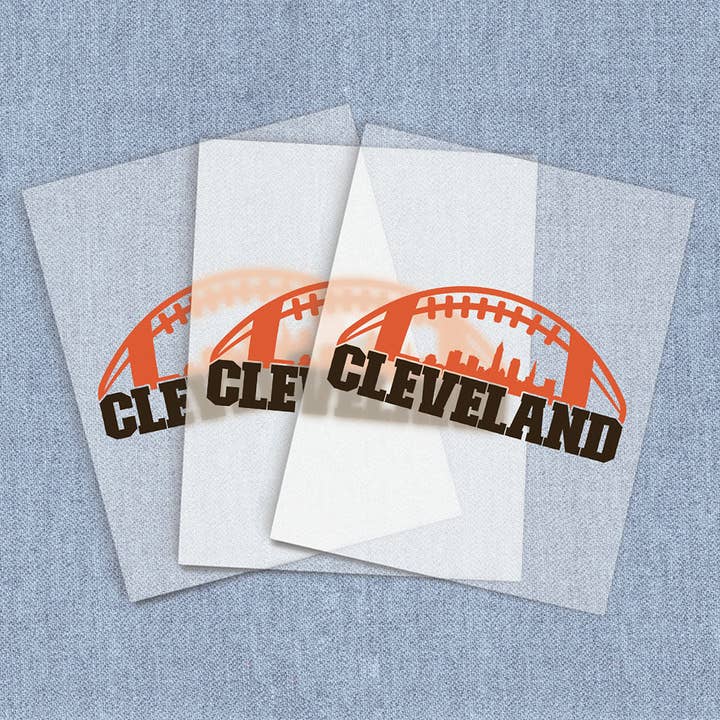 Cleveland Football, Transferts thermocollants DTF pour la vente par Iron It