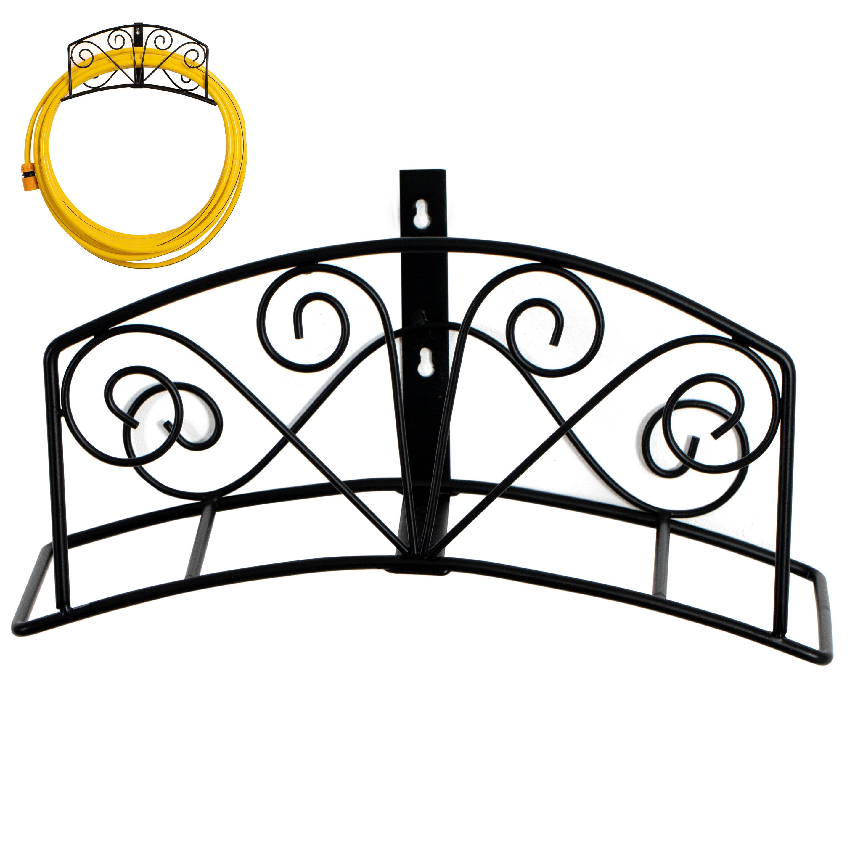 Quickway Imports - Wholesale Trellis - Metal Wall-Mount Hose Reel Heavy-Duty Water Hose Organizer6