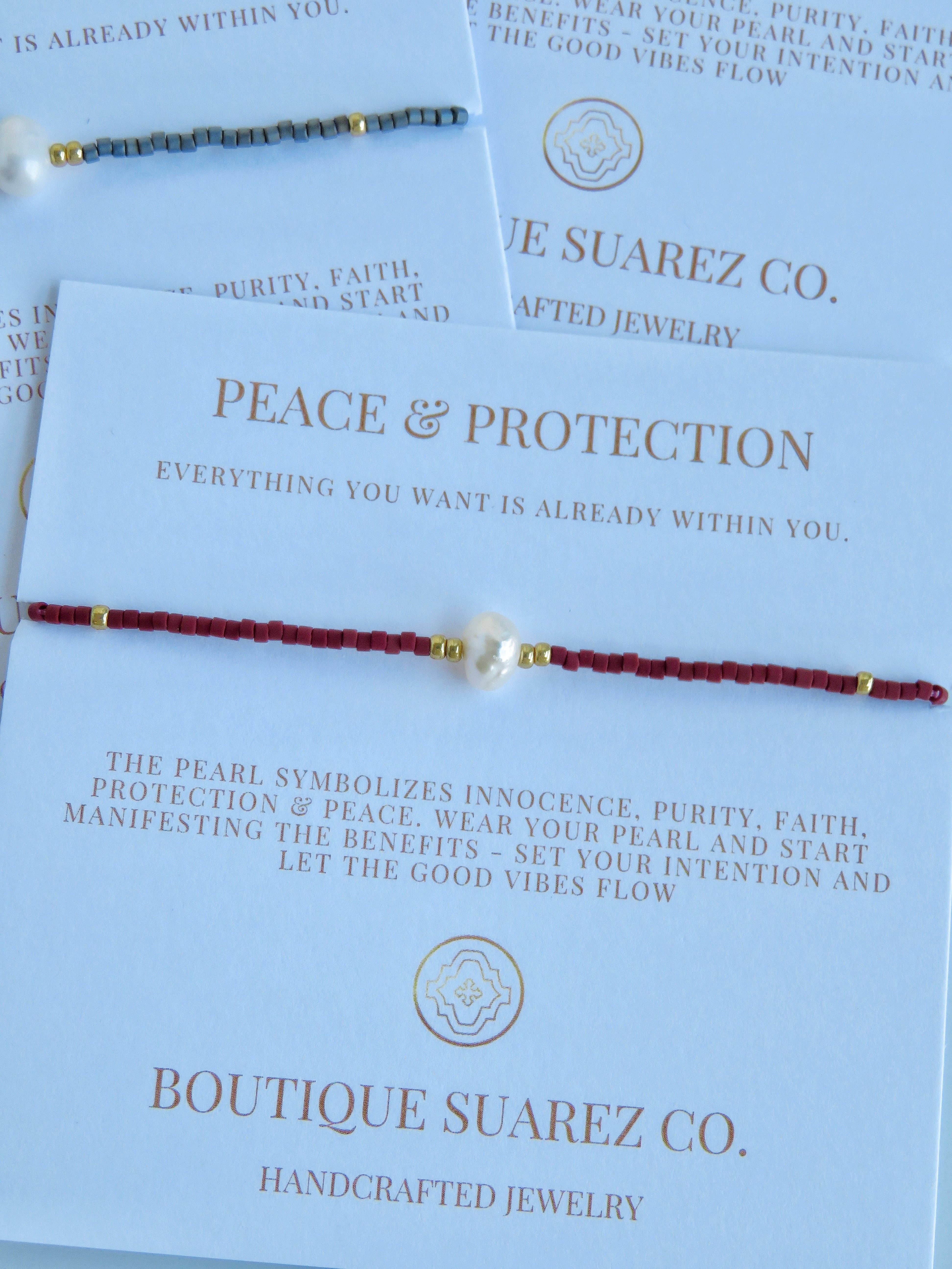 Boutique Suarez Co. - Wholesale Beaded Bracelet - Manifest Peace - Pearl Bracelet61