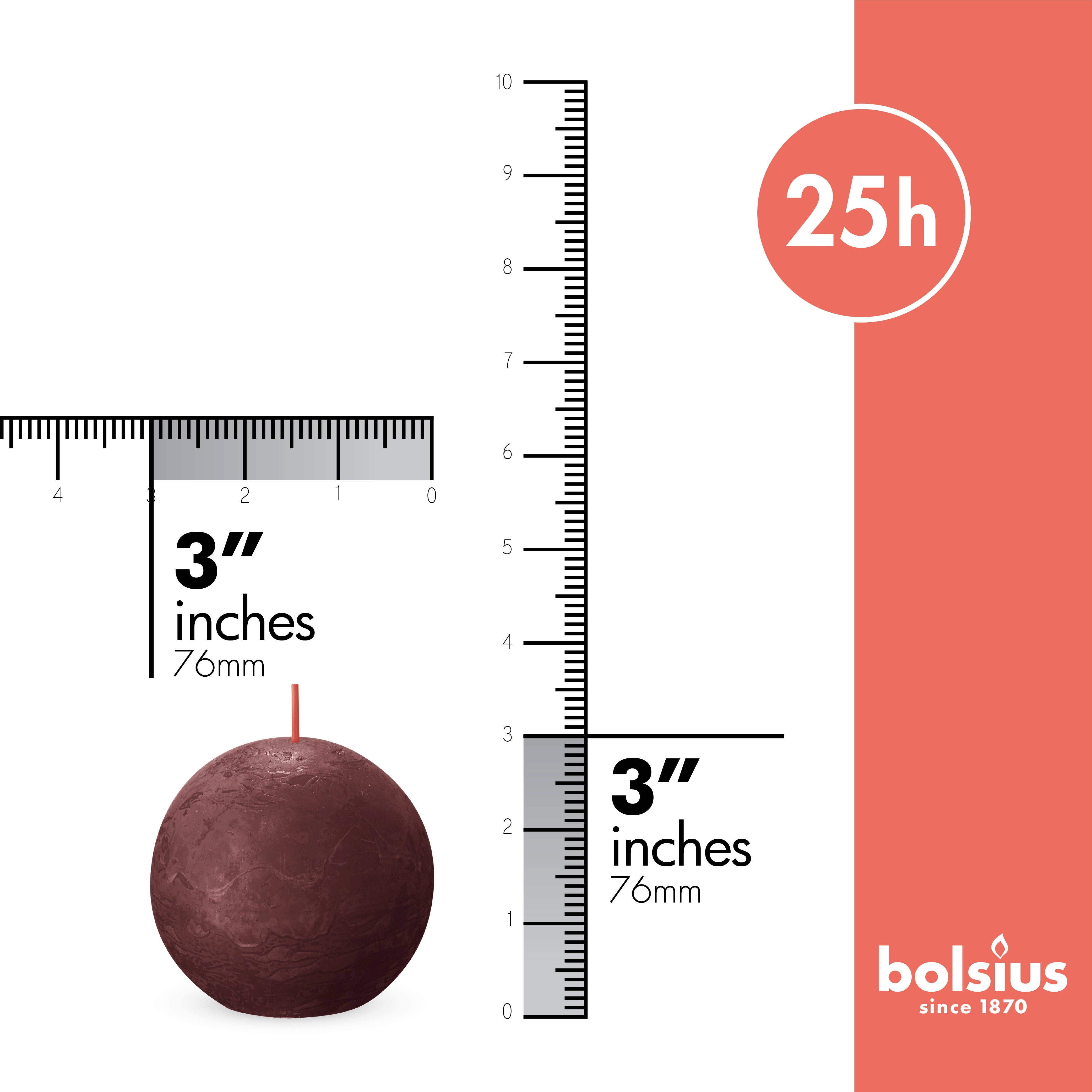 BOLSIUS – Velas de decoração por atacado – 6 Velas rústicas 3" - Inperfuted - Natural - Eco-Friendly - Cera Plant-Based - **Vendido Individualmente130