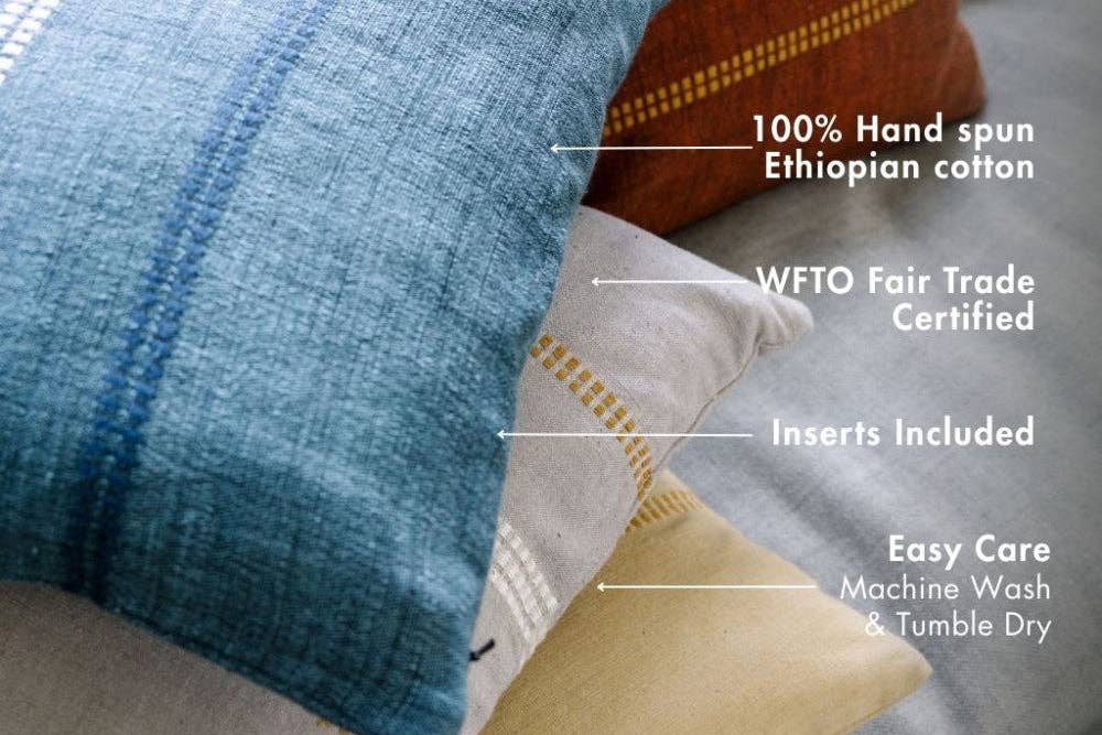 Sabahar - Wholesale Throw/Decorative Pillow - Zenach Handwoven Ethiopian Cotton Throw Pillow (Copy)6