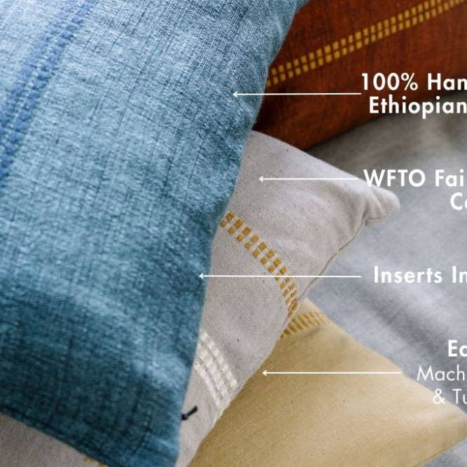 Sabahar - Wholesale Throw/Decorative Pillow - Zenach Handwoven Ethiopian Cotton Throw Pillow (Copy)6