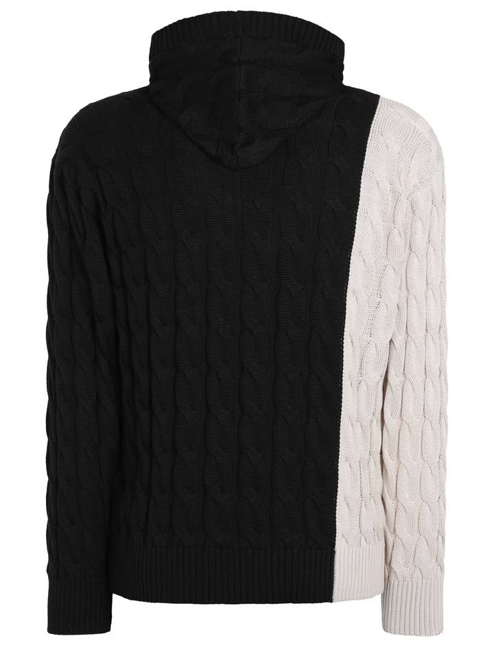 Yin Yang Two toned Hoodie for wholesale by Reuben Oliver