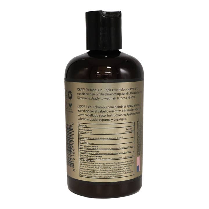 KT Supply – wholesale Hair conditioner – Men's – Okay Men 3 In 1 Shampoo Conditioner Treatment, 8 Oz.1