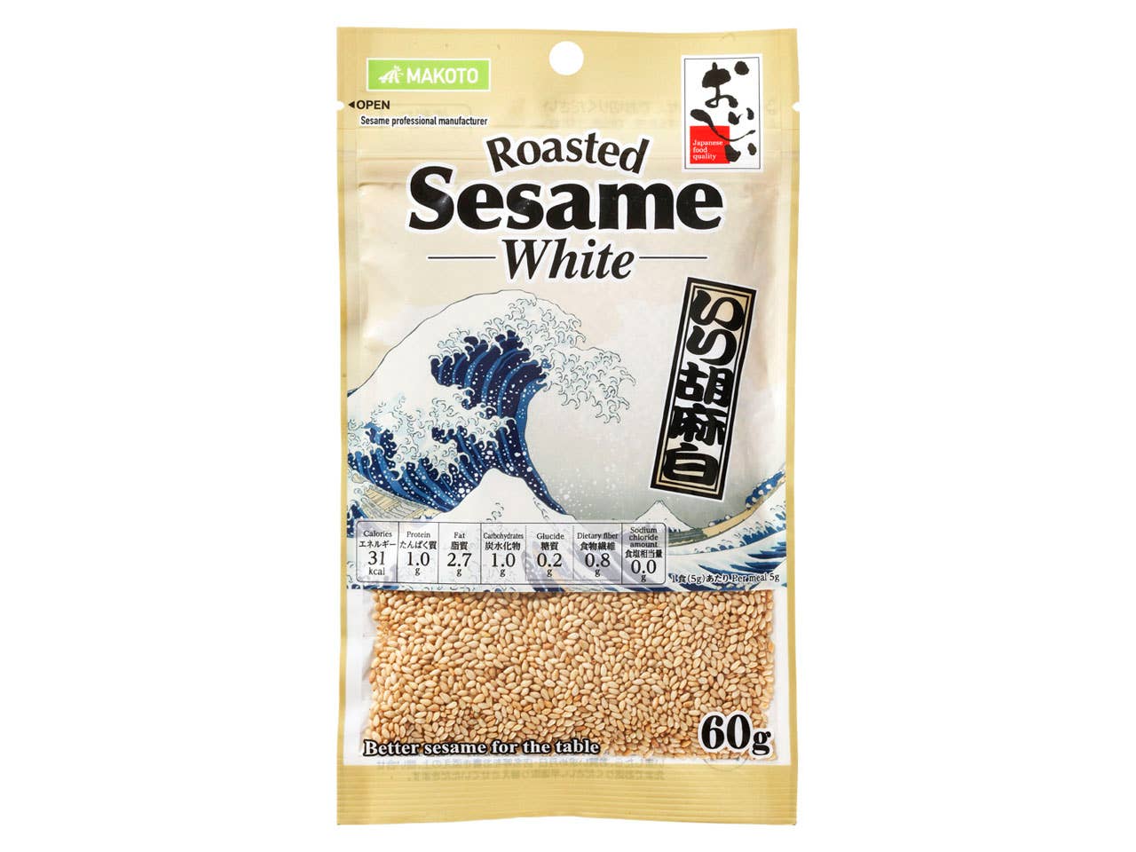 LEONIS SHIRTS & FAVORITES – wholesale Dried spice – 100% Roasted White Sesame - Japan Quality
60g (2.1oz)0