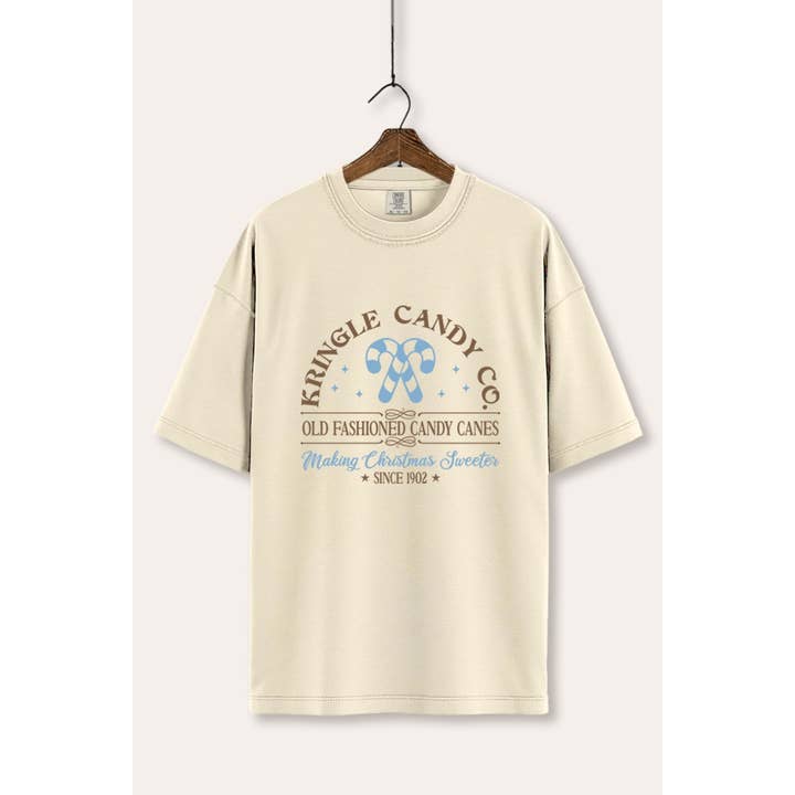 STARCHIS - Wholesale T-Shirt (Graphic) - Women's - CHRISTMAS CANDY CANE GRAPHIC COMFORT T-SHIRT IN WHITE5