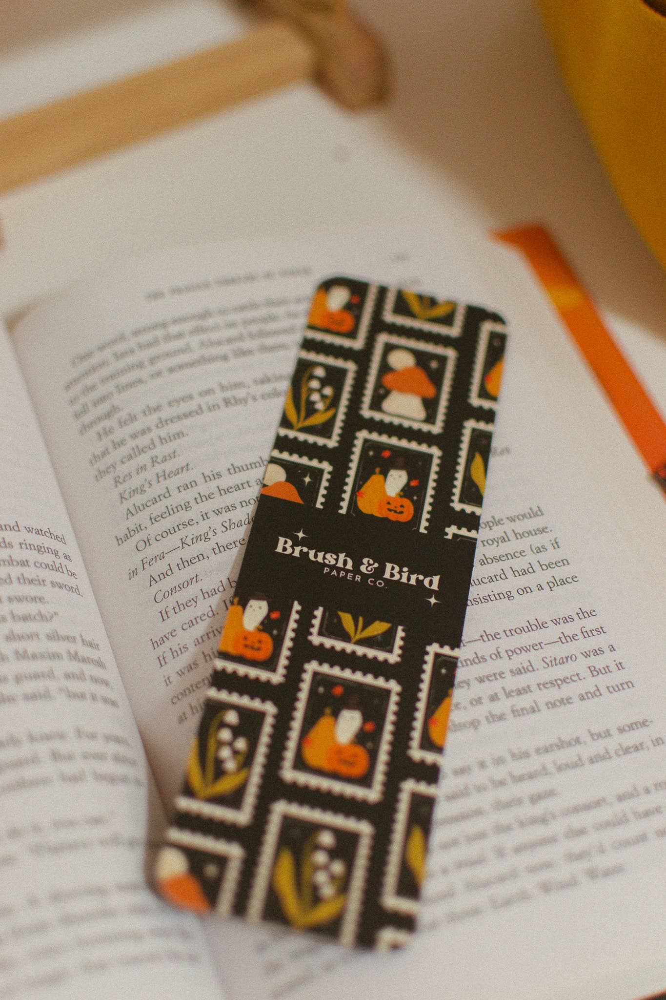 Brush + Bird Paper Co. - Wholesale Bookmark - Cute Autumn Stamp Bookmark | Soft Touch Matte Finish4
