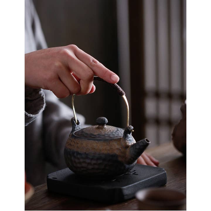 Gohobi – wholesale Tea pot – Gohobi Handmade Golden Black Large Teapot