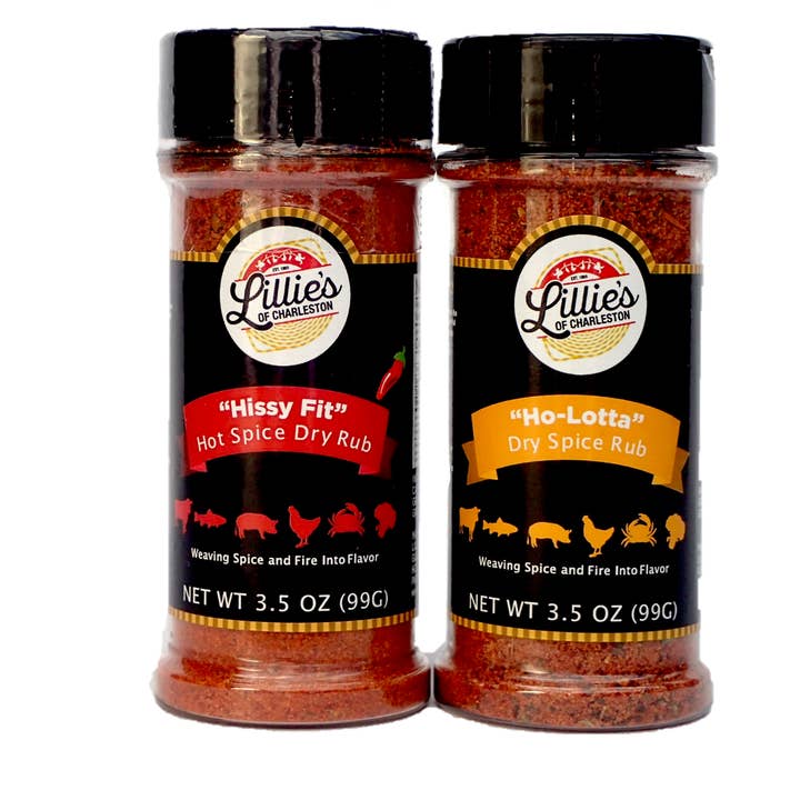 « Hissy Fit » /Ho-Lotta Rubs à épices tout usage, 12-3.5 oz pour la vente par Lillie's of Charleston