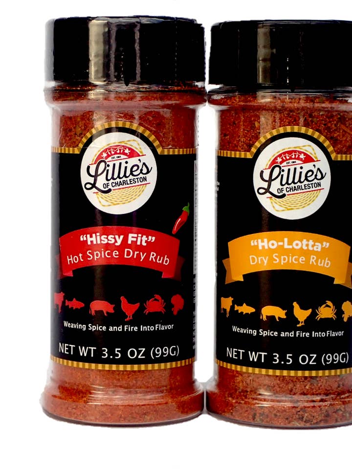 « Hissy Fit » /Ho-Lotta Rubs à épices tout usage, 12-3.5 oz pour la vente par Lillie's of Charleston