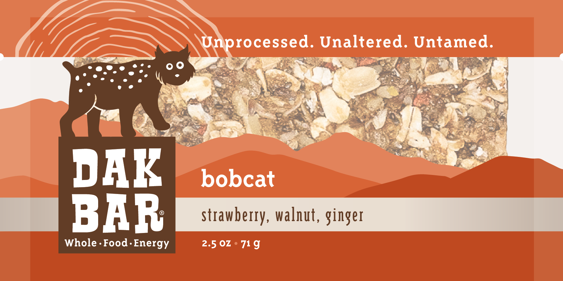 Dak Bar - Wholesale Snack Bar - Bobcat Bar - Walnuts, Strawberries & Ginger Snack Bar2