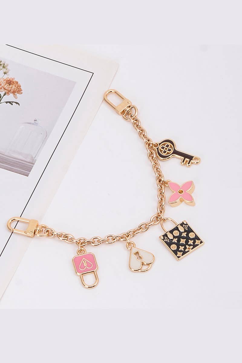 Leto Accessories - Wholesale Bag Strap - Women's - Bestseller Bag Charm -Four-Leaf Clover Chain3