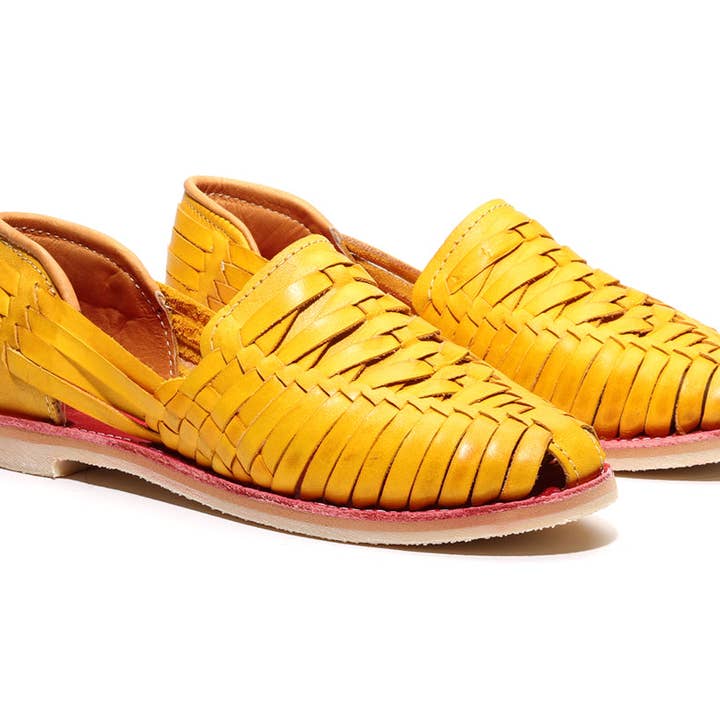Cross Woven Huarache Mango for wholesale by Bottomless Co.
