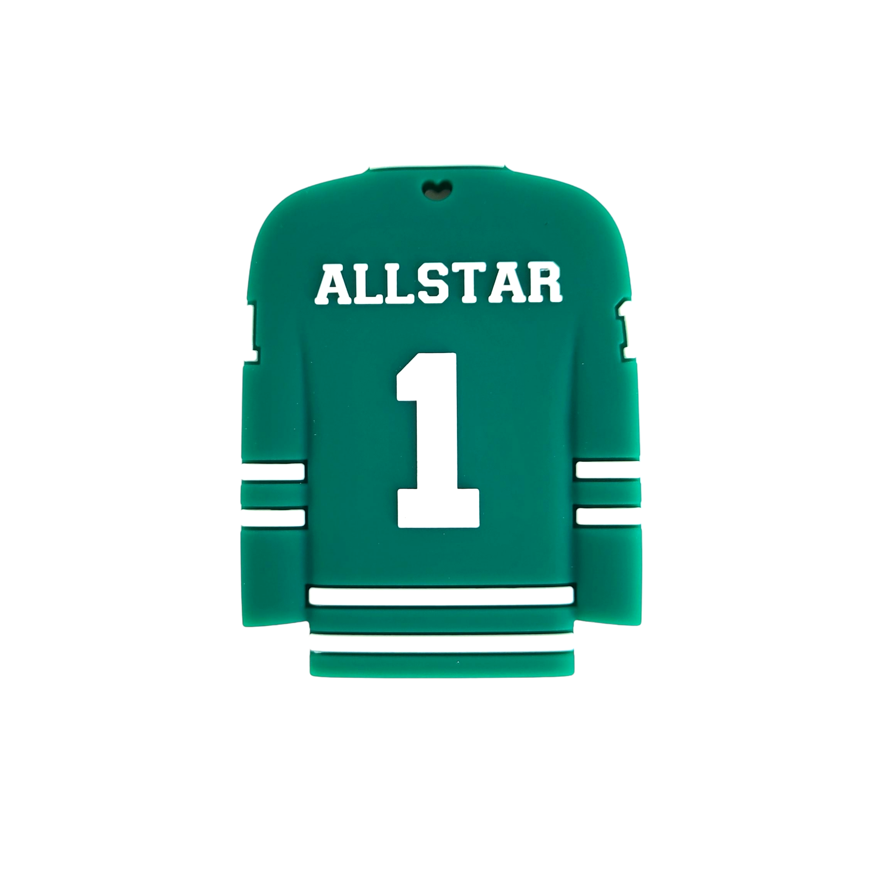 SloaneandBlake - Vente Anneau de dentition sans clip – bébé - Maillot de dentition en silicone HOCKEY - Vert0