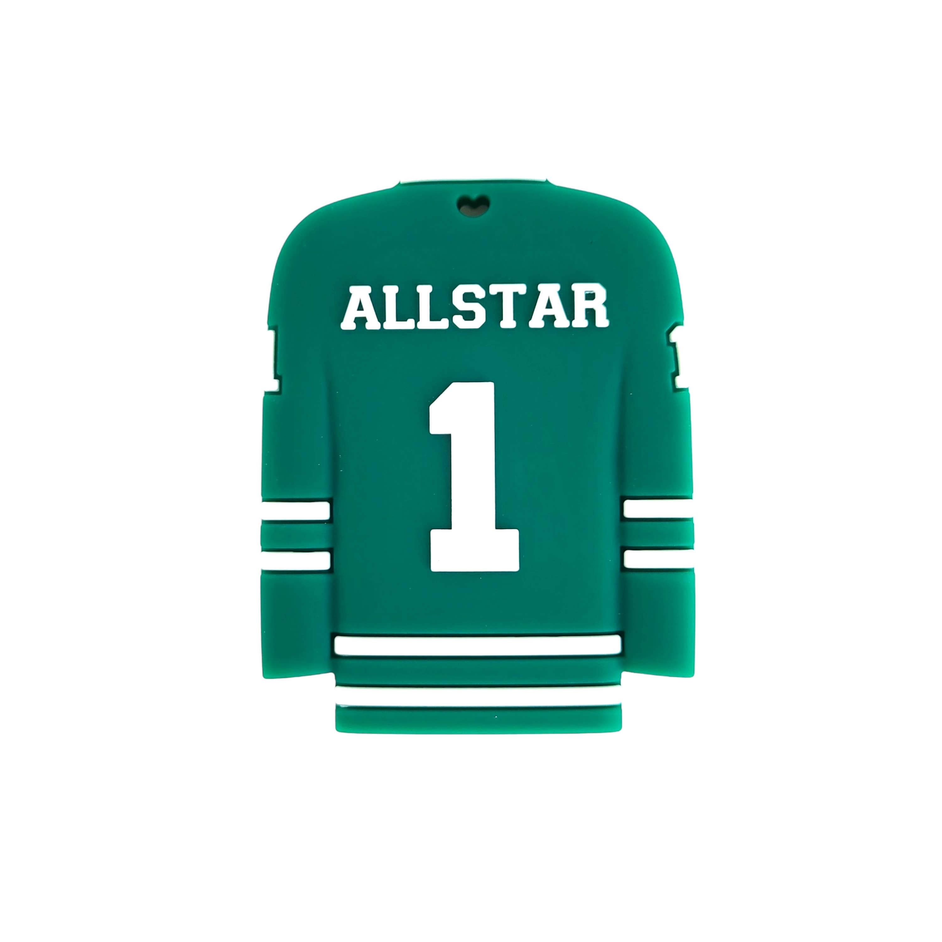 SloaneandBlake - Wholesale Teether (Not Clip-On) - Baby - HOCKEY JERSEY Silicone Teether - Green