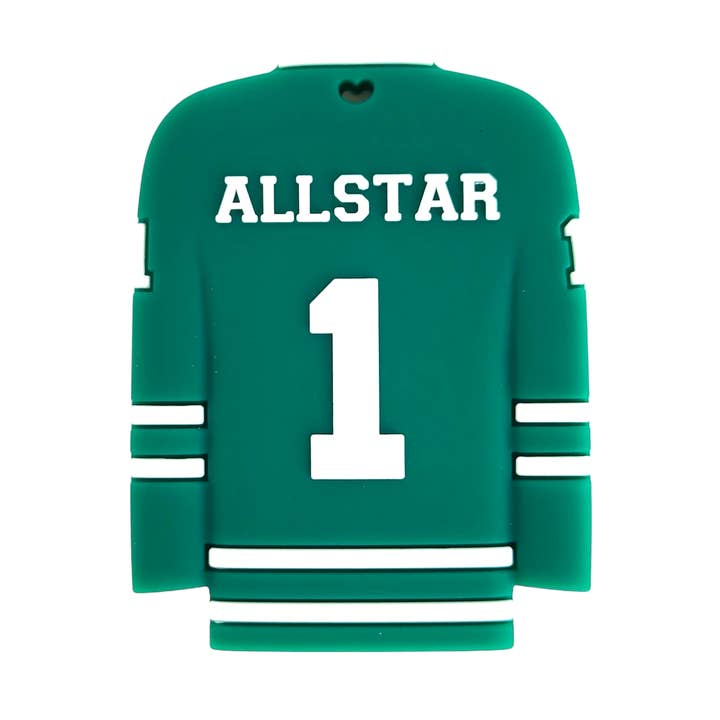 SloaneandBlake - Wholesale Teether (Not Clip-On) - Baby - HOCKEY JERSEY Silicone Teether - Green0