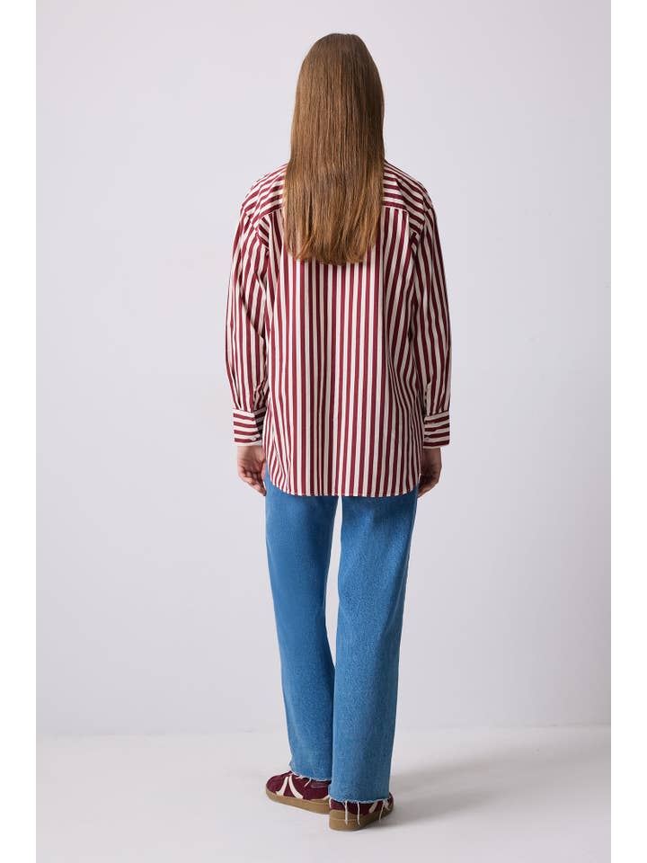 Bordo THICK STRIPED OVERSIZE SHIRT for wholesale on Faire2
