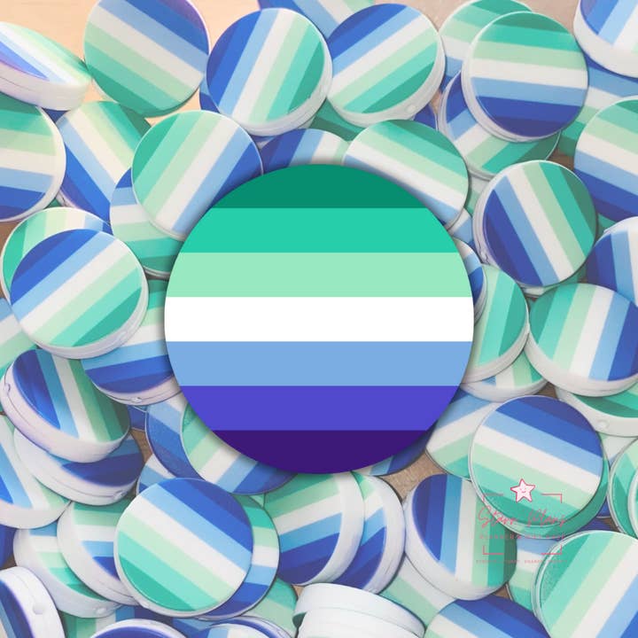 Conta focal de silicone com a bandeira do Orgulho dos Homens Gays || Canetas para contas por atacado de Starr Plans