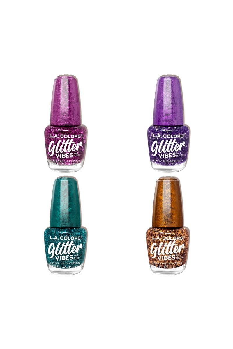 PINEAPPLE Beauty – Großhandel Nagellacke – LA Colors CLAC456 Glitter Vibes Nagellack Display-Set - 242