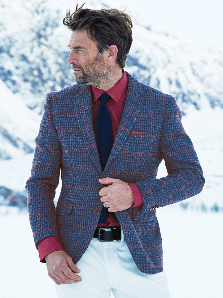 The Scotland Kilt Company - Wholesale Jacket - Men's - Mens Harris Tweed Tailored Fit Jacket - Perth