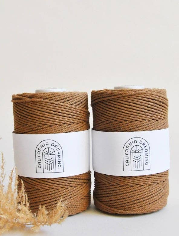 California Dreaming Macrame - Vente Fils à tricoter - Corde en coton recyclé torsadé de 2 mm | 130 m | plusieurs couleurs6