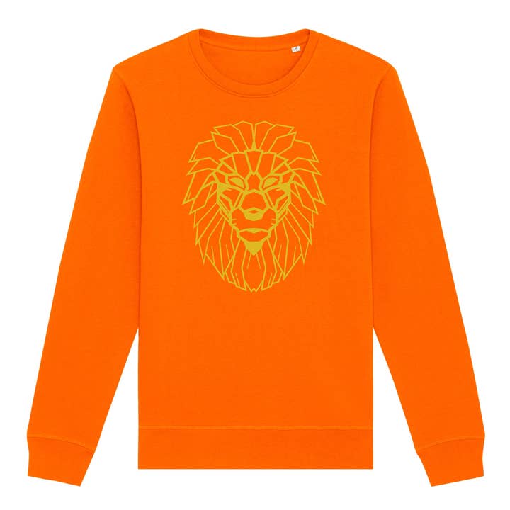 Sweater Lion - Gold on Orange for wholesale by Shiftr for Nature