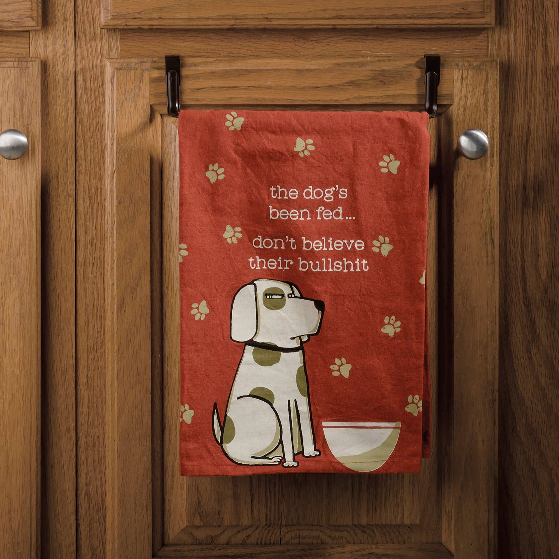 Primitives by Kathy - Wholesale Tea Towel - Dog's Been Fed Kitchen Towel1