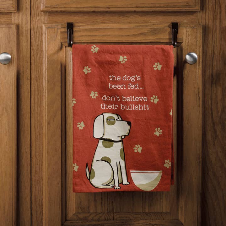 Primitives by Kathy - Wholesale Tea Towel - Dog's Been Fed Kitchen Towel1