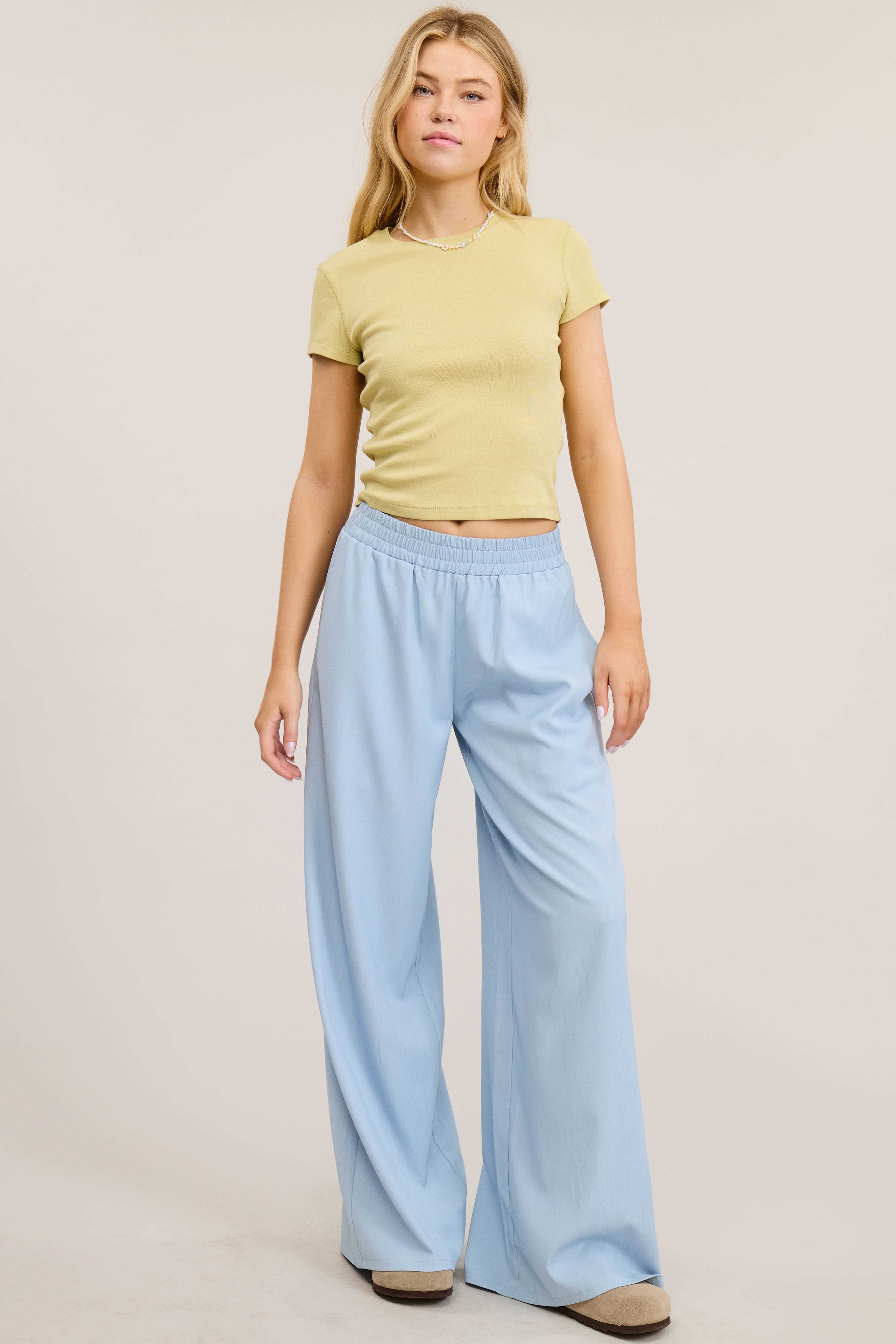 Mimosa - Wholesale T-Shirt - Women's - Basic Short Sleeve Baby Tee Knit Top39