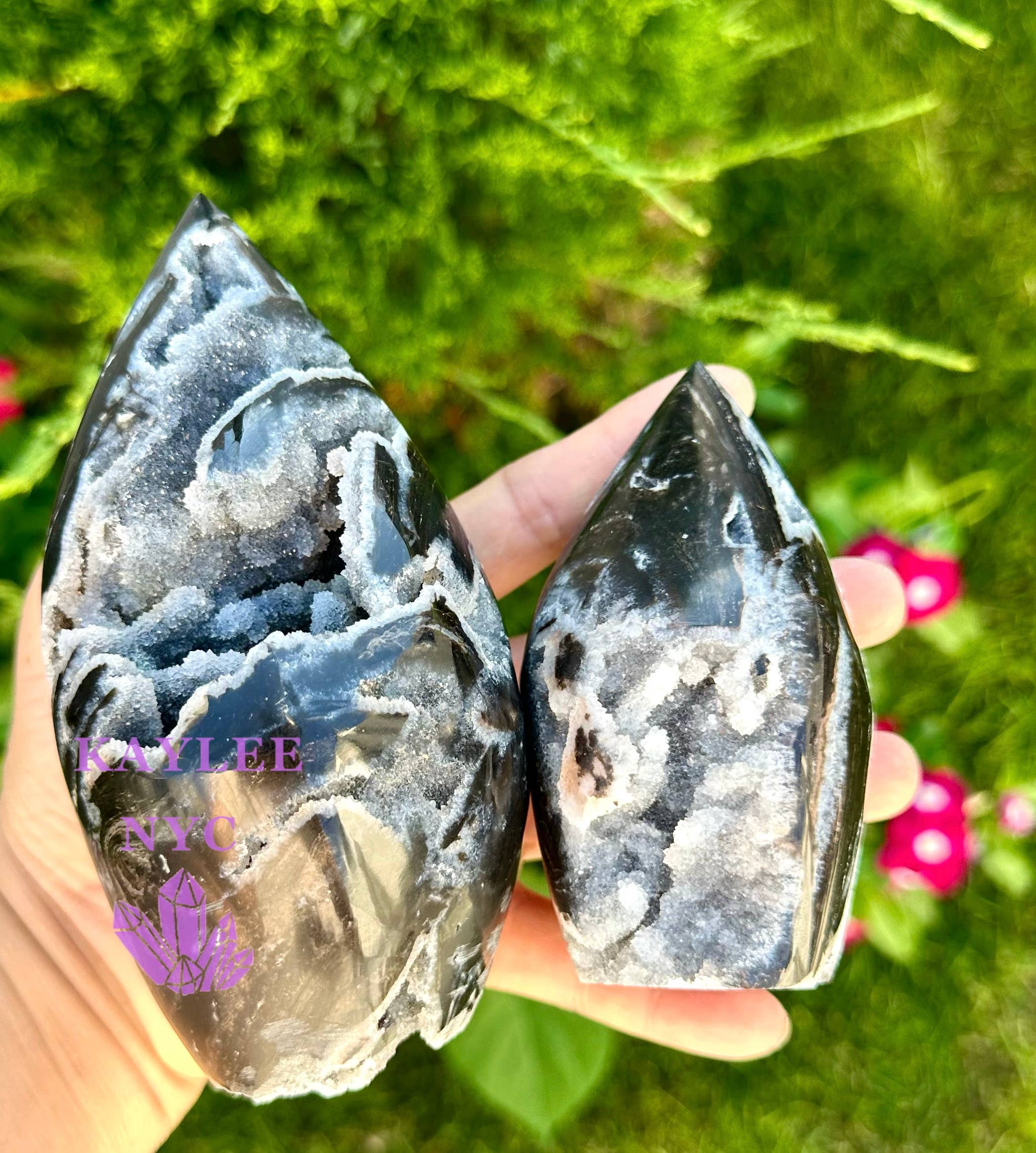 KayleeNYC – wholesale Spiritual stone/crystal – 7-9 pcs Natural Sphalerite Crystal Freeform Healing Energy5