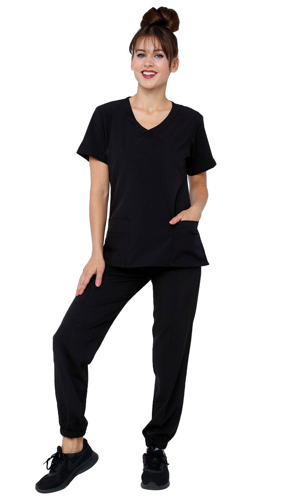 Dress A Med – wholesale Healthcare uniform – Women's – Women's 4-Way Extreme Stretch Jogger Scrubs - Style ST100-JR4