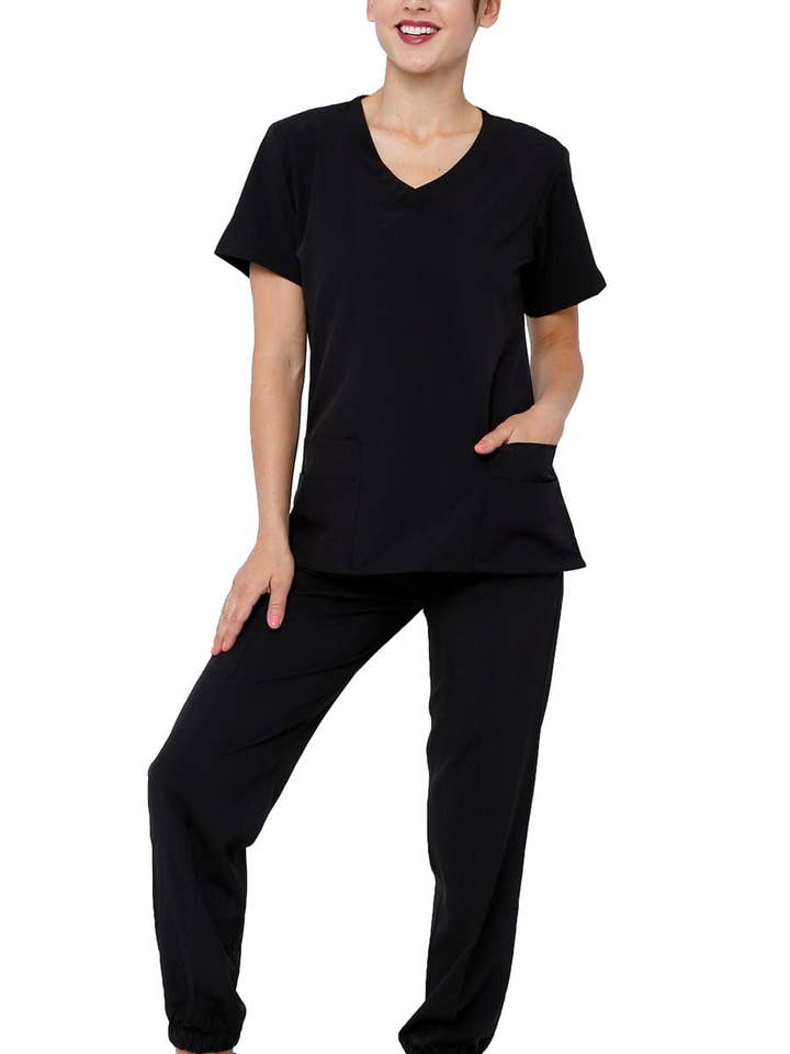 Dress A Med – wholesale Healthcare uniform – Women's – Women's 4-Way Extreme Stretch Jogger Scrubs - Style ST100-JR4