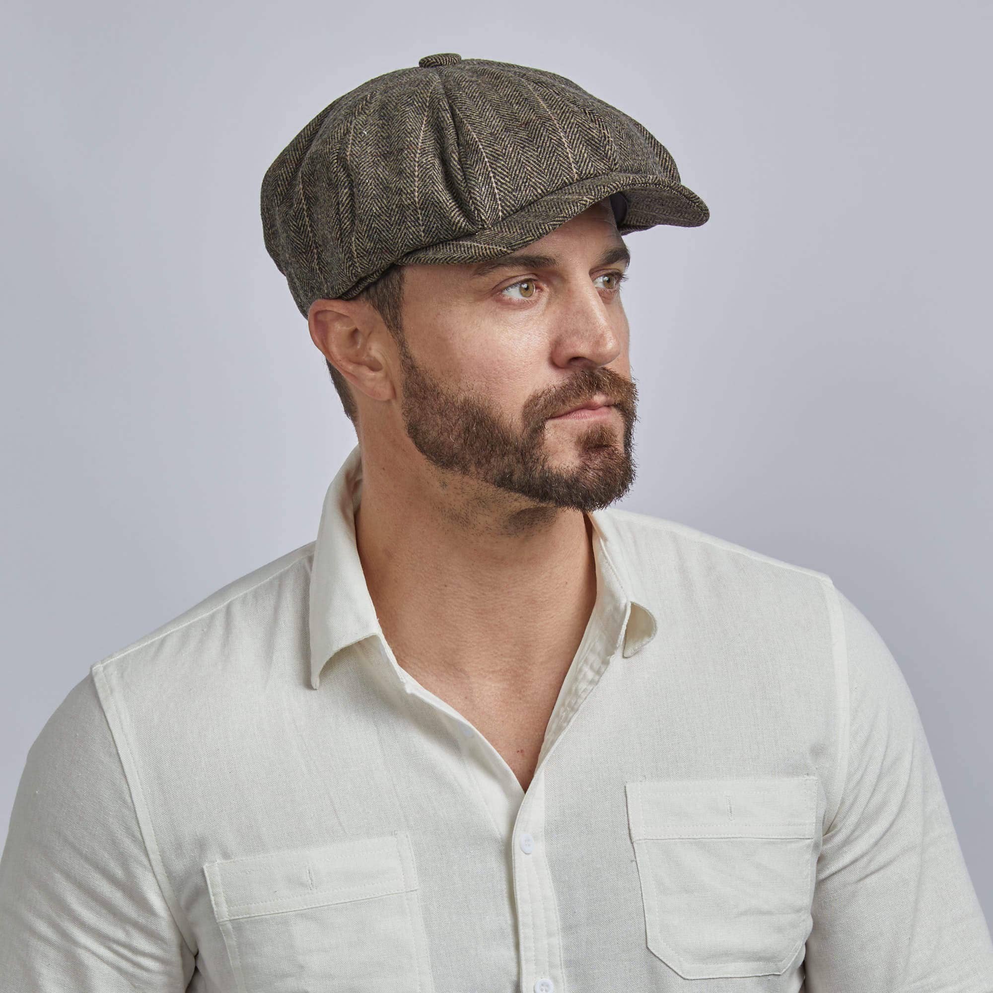 American Hat Makers - Wholesale Newsboy/Schoolboy Hat - Unisex - Wool Polyester 8 Panel Newsboy Cap- Style Argo9