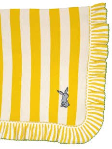 Baby Bites - Wholesale Bedding Blanket - Kids & Baby - Manta 100% algodón - Cute Bunny Stripes0